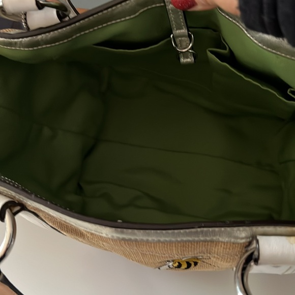 Limited Edition Vintage Coach Burlap and leather Bag- - Picture 6 of 7